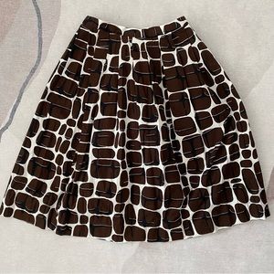 Vintage Anne Klein - Printed Pleated Skirt
